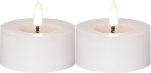 LED Teelicht 2 Pack Flamme Flow - Indoor, Weiss, 5.5cm  Höhe, Timerfunktion