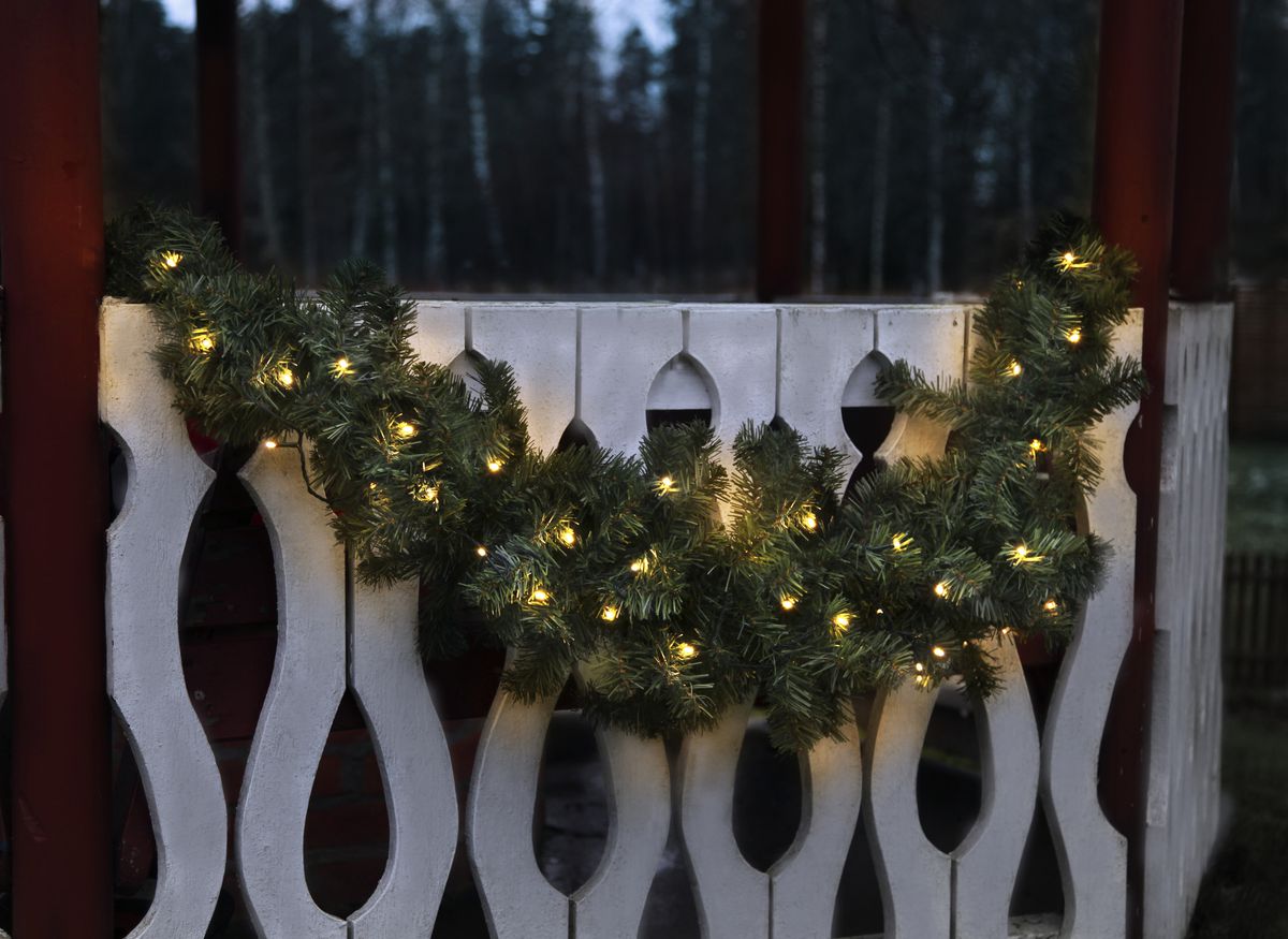 Künstliche Girlande Ottawa - grün, 30 LED's, 30cm Höhe