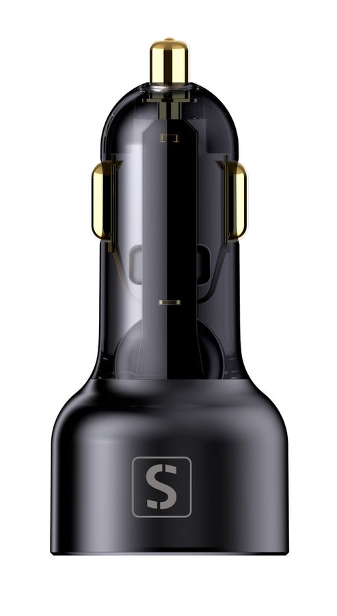 Car Charger 100W 3-Port - Out: C1: 100W PD, C2: 30W, A: 30W inkl. 1.0m 140W USB-C to C Kabel, schwarz