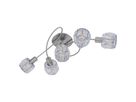 LED Deckenleuchte Josefa - E14,5x4W, 5x475lm, 3000K, IP20, stahl-blank, nicht dim., Leuchtmi. inkl., L=610mm, B=210mm, H=240mm