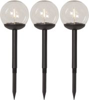 Solar Pollerleuchte 3 Pack Globe - IP44, Warmweiss, 3 LED's