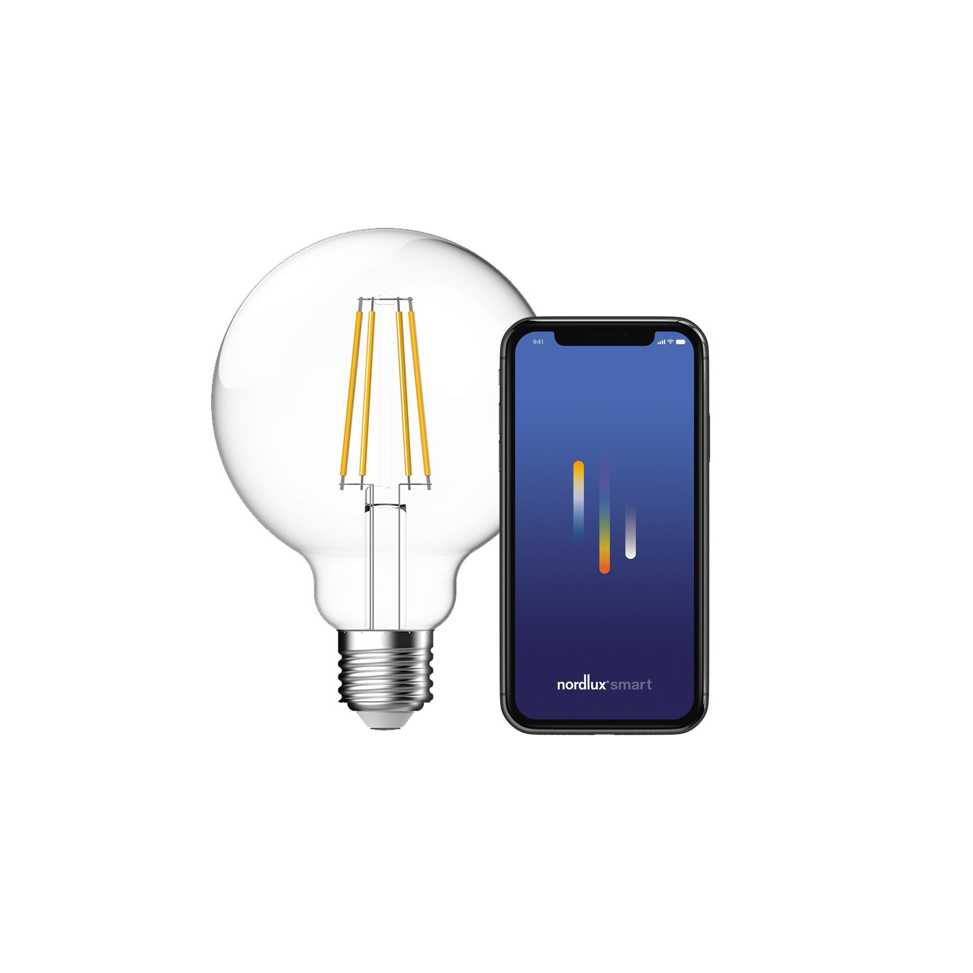 LED-Leuchtmittel Smart, E27, G95, 600lm, Kl - 4.7W ,2200-6500K, IP20