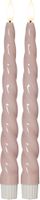 LED Dinner Kerze 2P Flamme Shine - Indoor, Pink, 24.50 cm Höhe, Timerfunktion