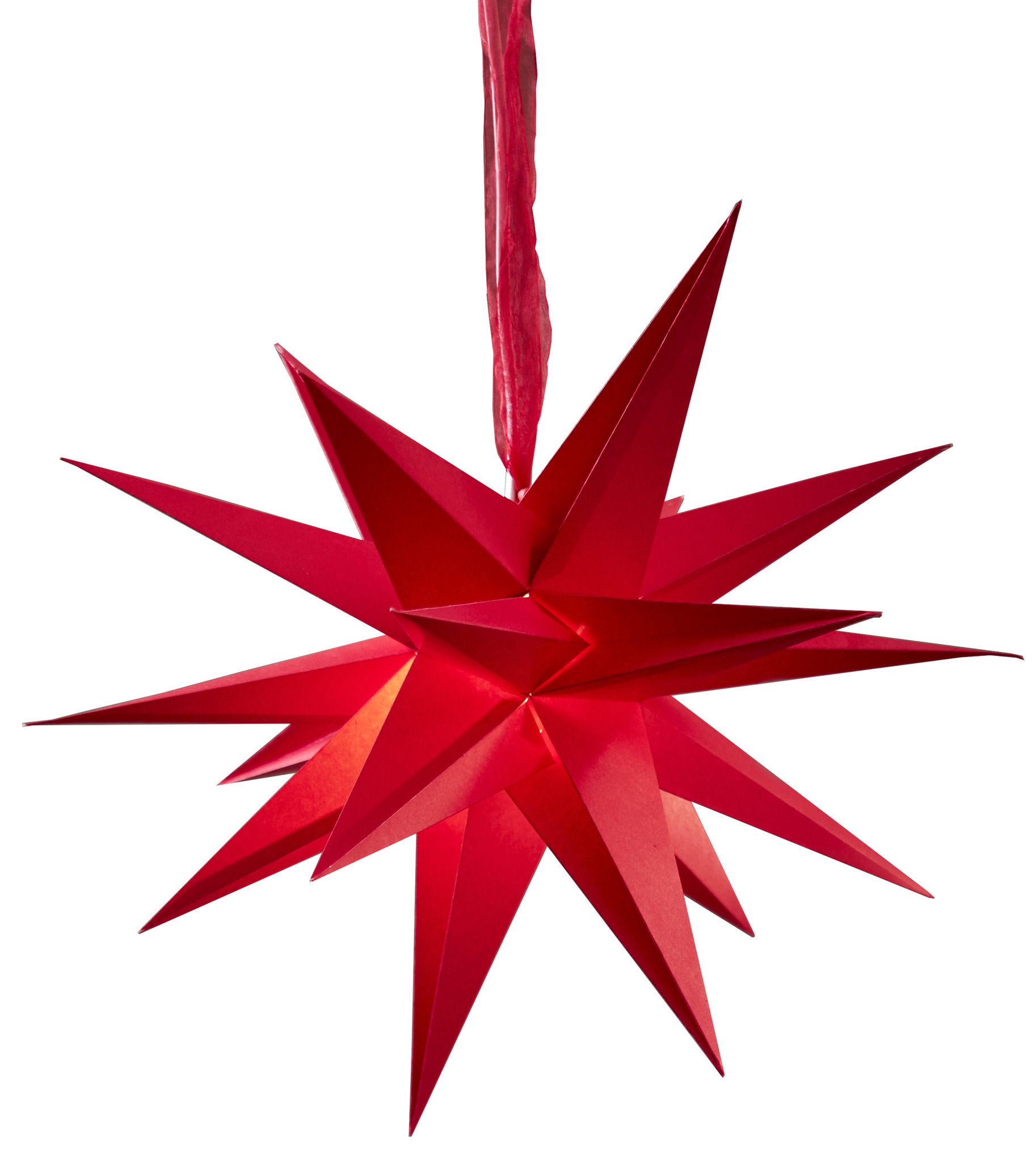 Papierstern December - IP20, Rot