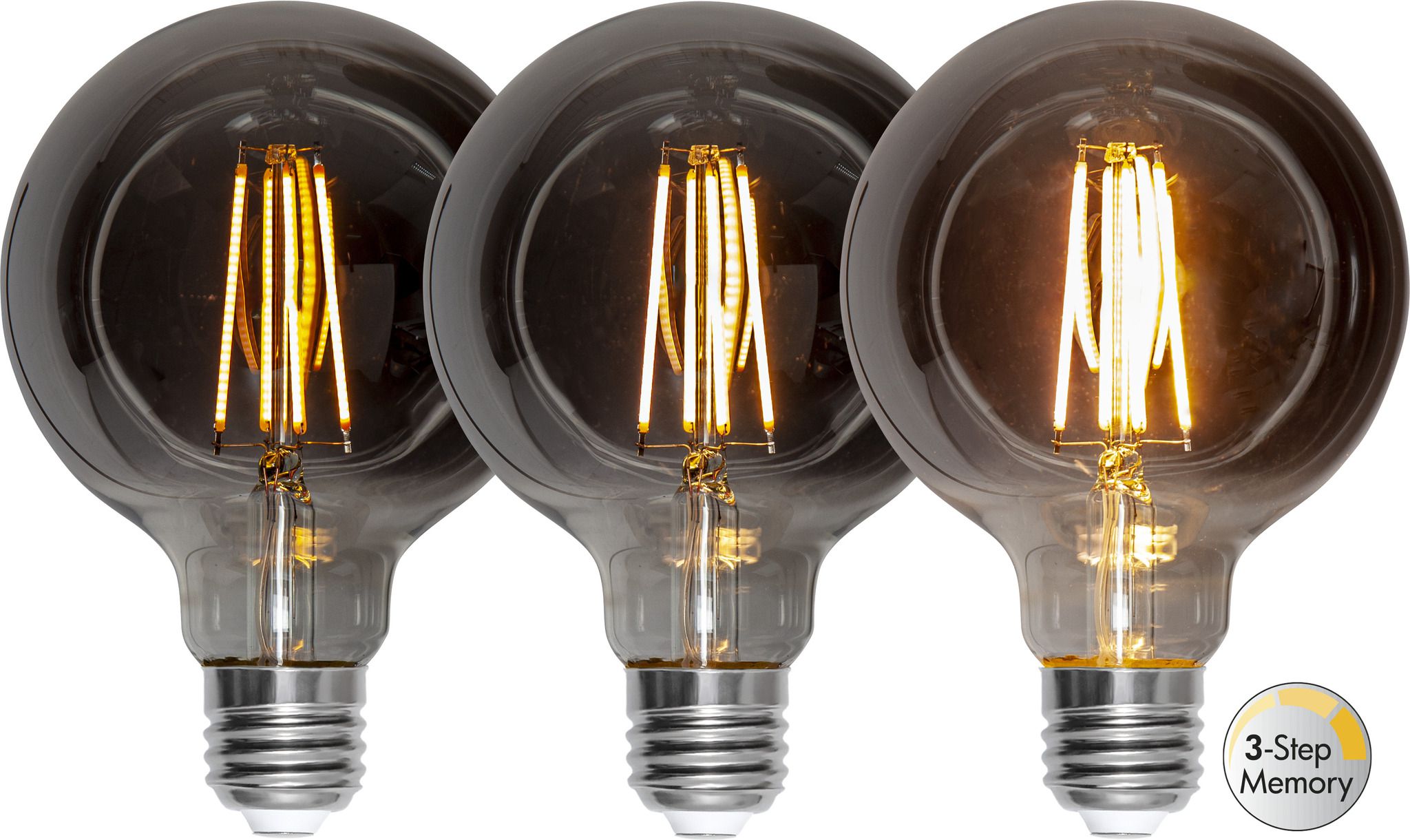 LED Leuchtmittel E27 G95 Soft Glow Smoke 3-step memory - E27, 260lm, 3.9W, 230V