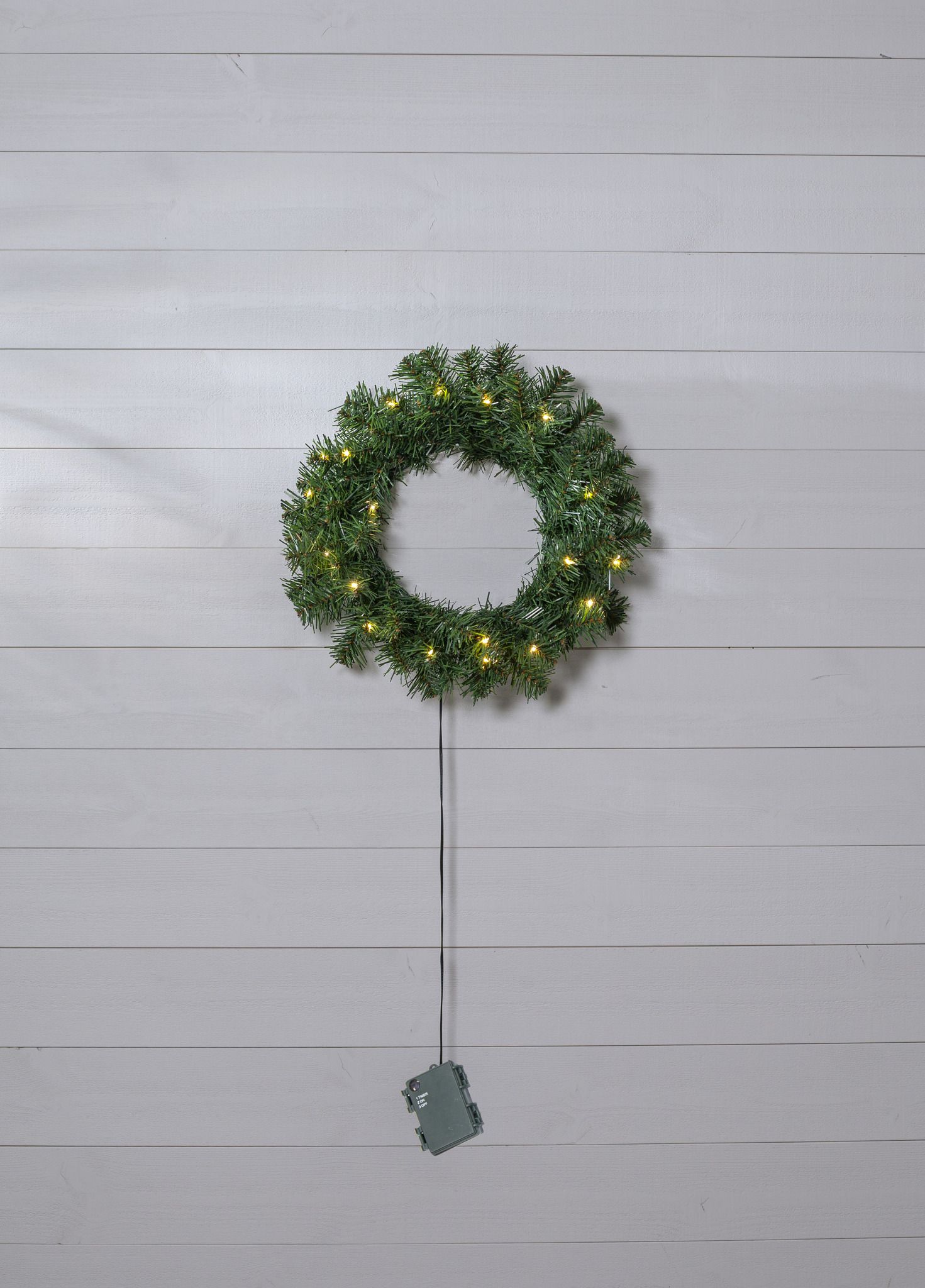 Kranz Dalbo - Indoor, Outdoor, Warmweiss, Grün