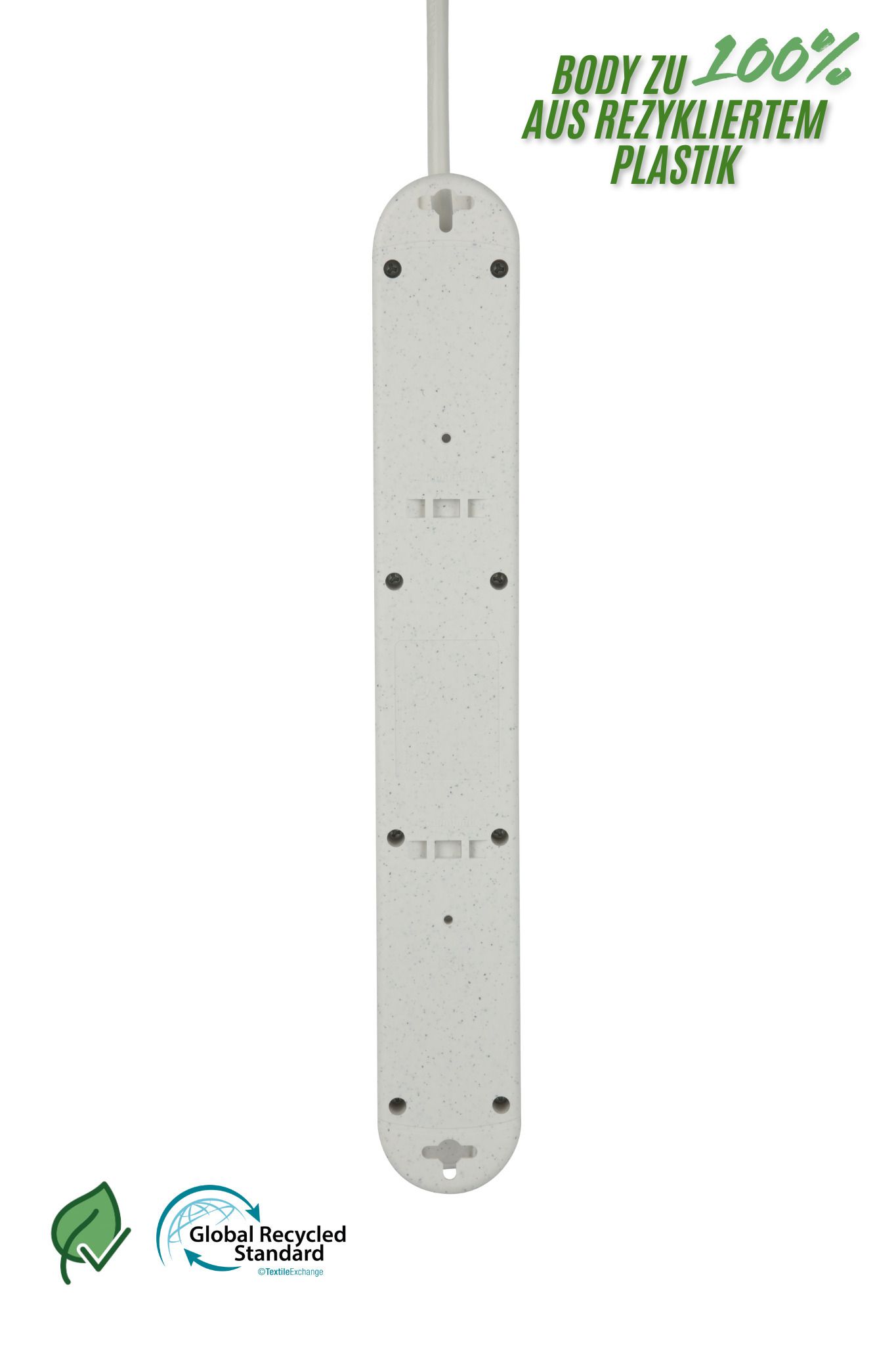 Steckdosenleiste Re:Life USB - 6x T13. 2x USB-C + 1x USB-A, 1.8m Kabel, weiss