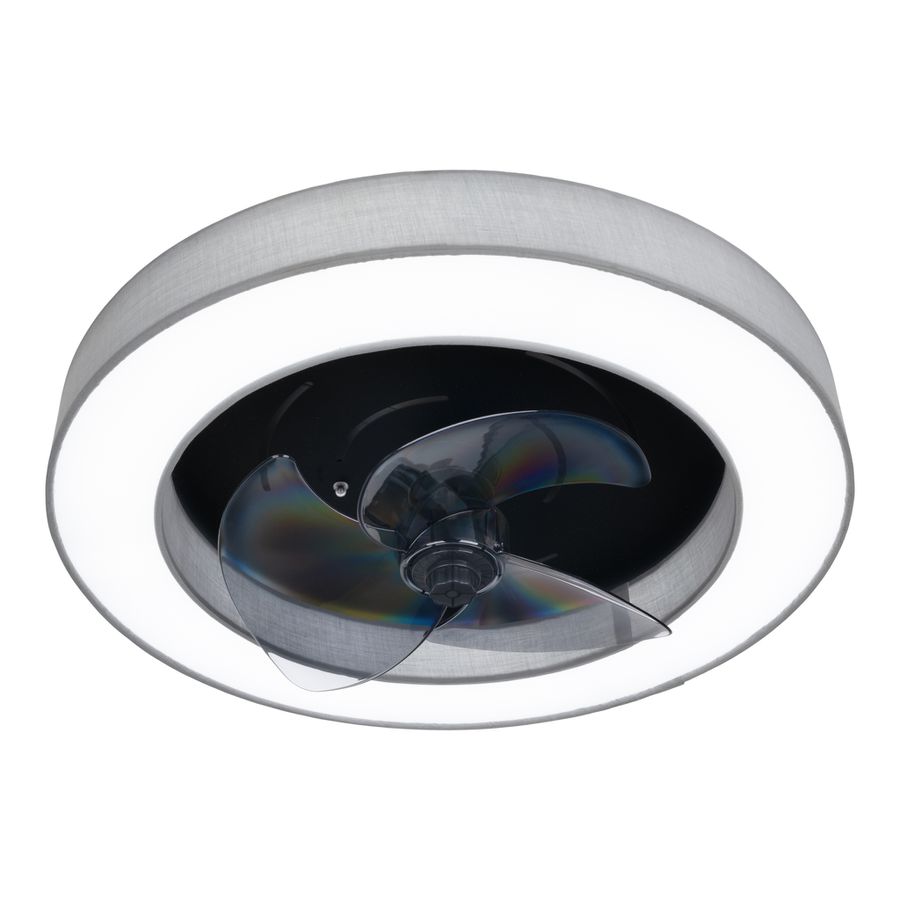 LED-CCT Deckenleuchte  VALENTO  inkl. Ventilator : 51cm grau - IP20, LED-Modul, Grau