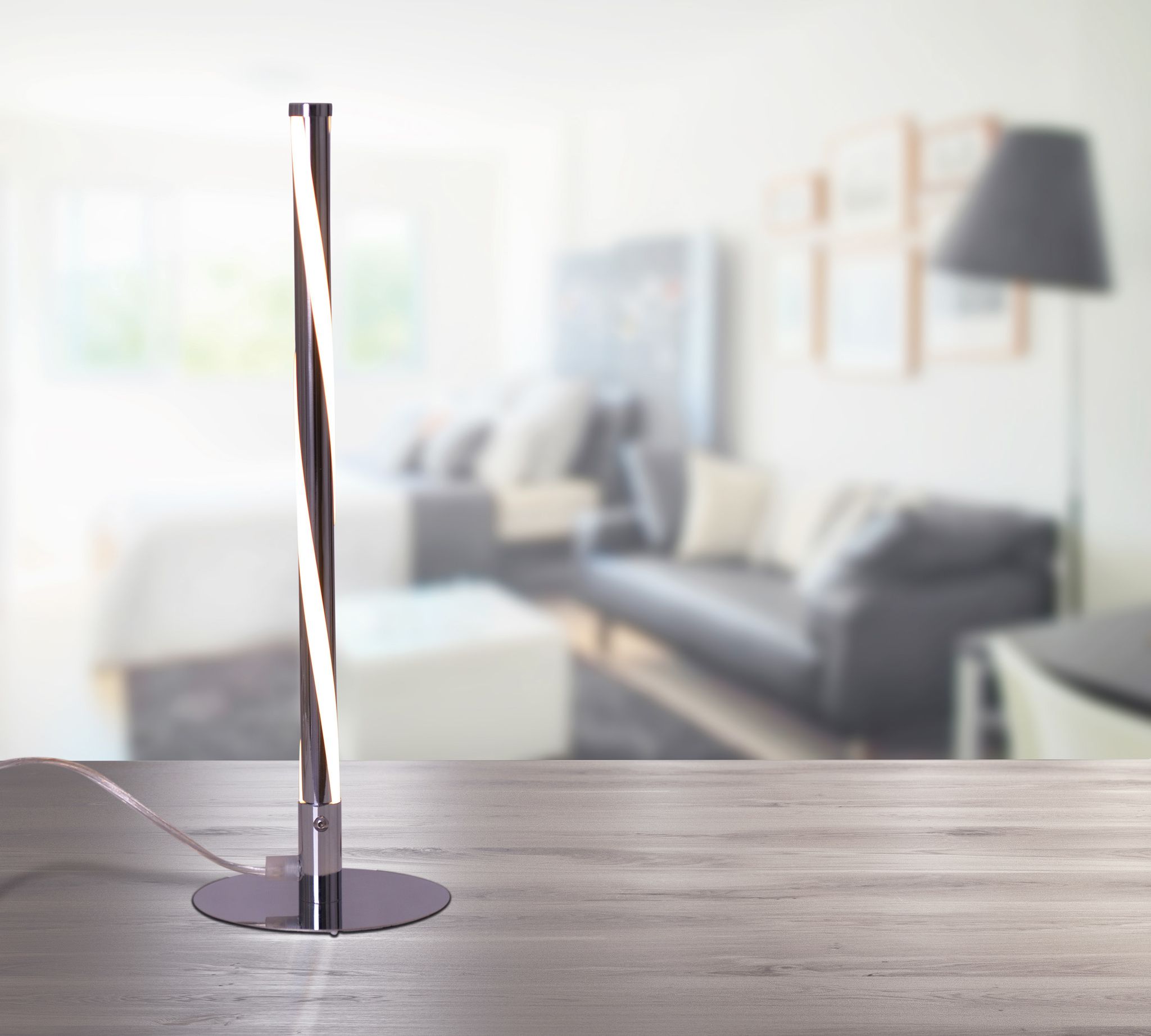 LED Tischleuchte h: 40cm Twist - LED fest verbaut, 3000K, warmweiss