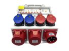Wandstromverteiler 16A IP44/IP55 - Input: 1x CEE16/5 Output: 2xCEE16/5 2xT23 2xT25