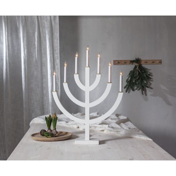 Kerzenleuchter Anno - IP20, Weiss, Warmweiss