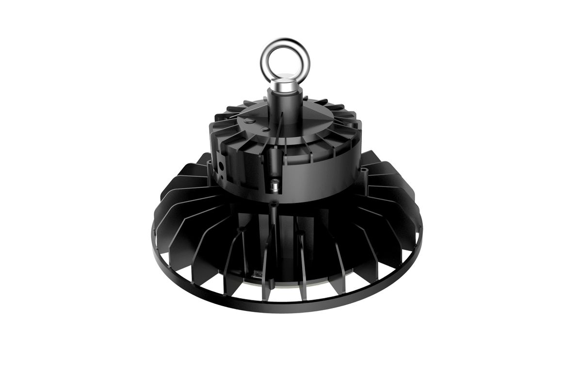 HiCloud LED 150W - Kaltgewalzter Stahl, schwarz, Befestigungsschrauben inklusiv. L=137mm, B=165mm