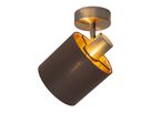 Wand-und Deckenleuchte MARON G (1er Spot) - E14, max. 1x40W, IP20, nickel + braun + gold, nicht dimbar, exkl. Leuchtm., L=150mm, B=120mm,H=185mm