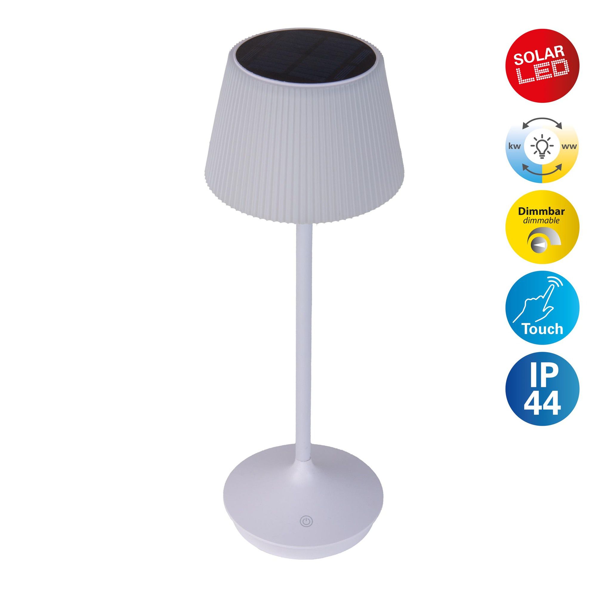 Solar-/ Akkutischleuchte EMMI - LED-Modul, 3W, IP44