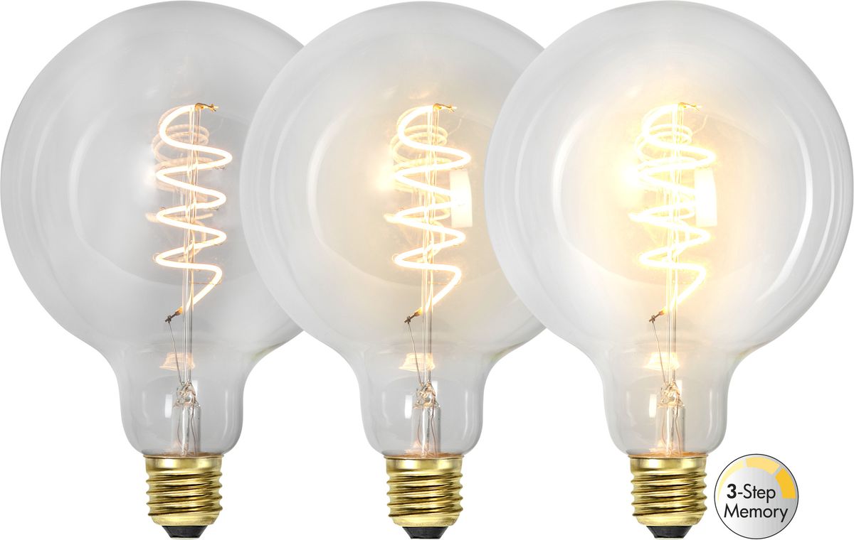 Lampada a led E27 G125 Decoled Spiral Clear 3-step - E27, 270Lm, 2100K, 4W, 230V