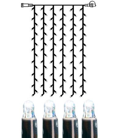 System LED Extra, Vorhang, 100x200cm - Schwarz, Kaltweiss