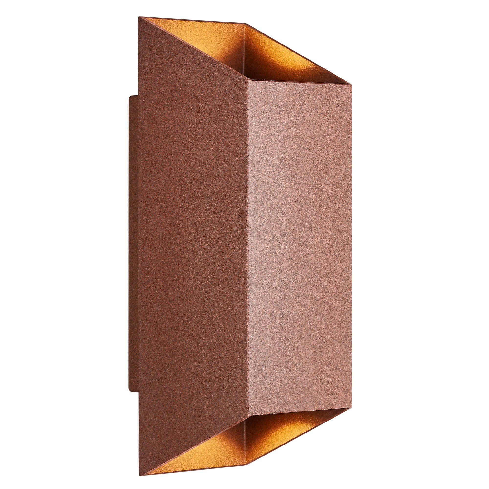 Nico Square 22, Wandleuchte, Rost - GU10, IP54, max.35W