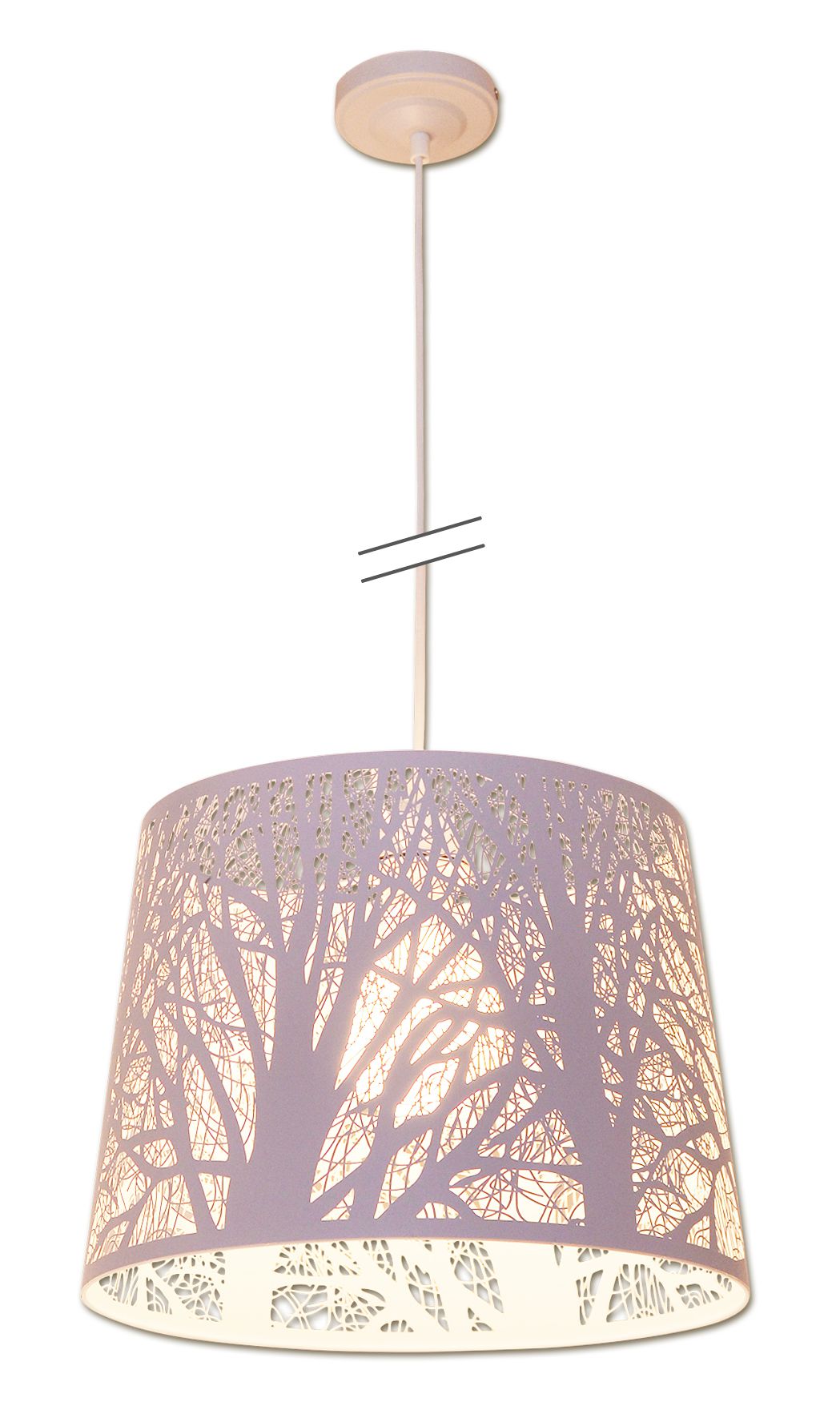 Pendelleuchte White Wood mit Ast-Dekor - E27, 60W, IP20