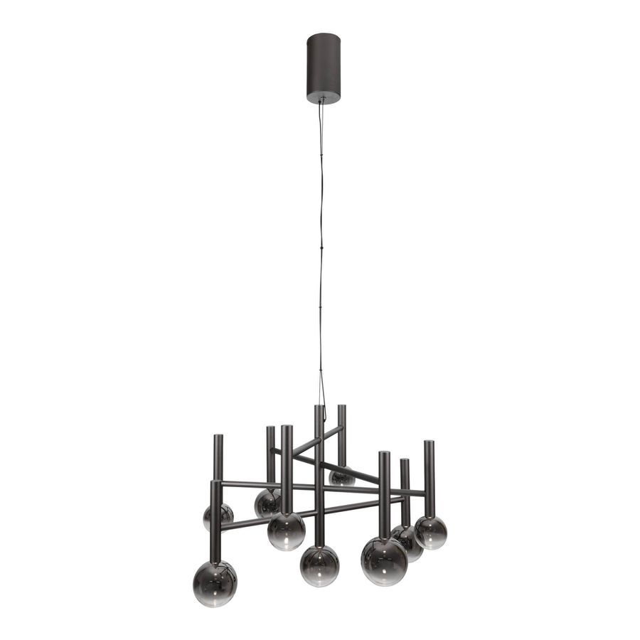 9er LED Pendelleuchte  SINGAPUR : 65cm schwarz - IP20, LED-Modul, Schwarz