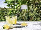 Solar- Akkutischleuchte EMMI gelb inkl. CCT  Touch H: 38 cm - LED-Modul, 3W, IP44