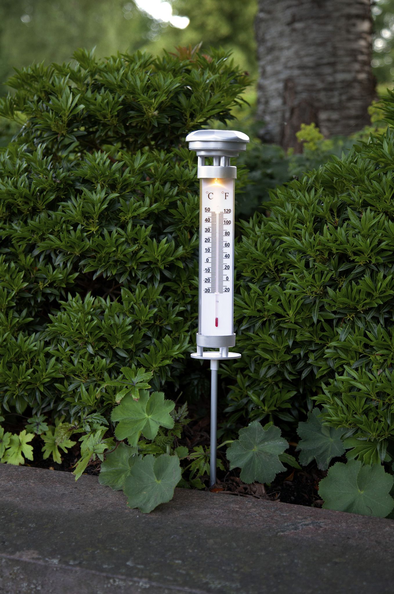 Solar Decoration Celsius - Silber, Lichtfarbe Warmweiss