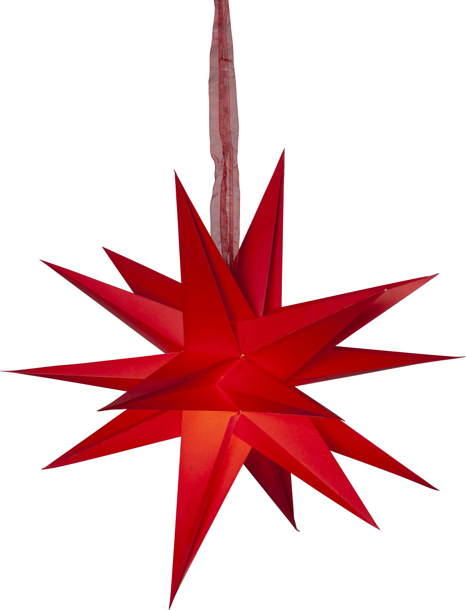 Papierstern December - IP20, Rot