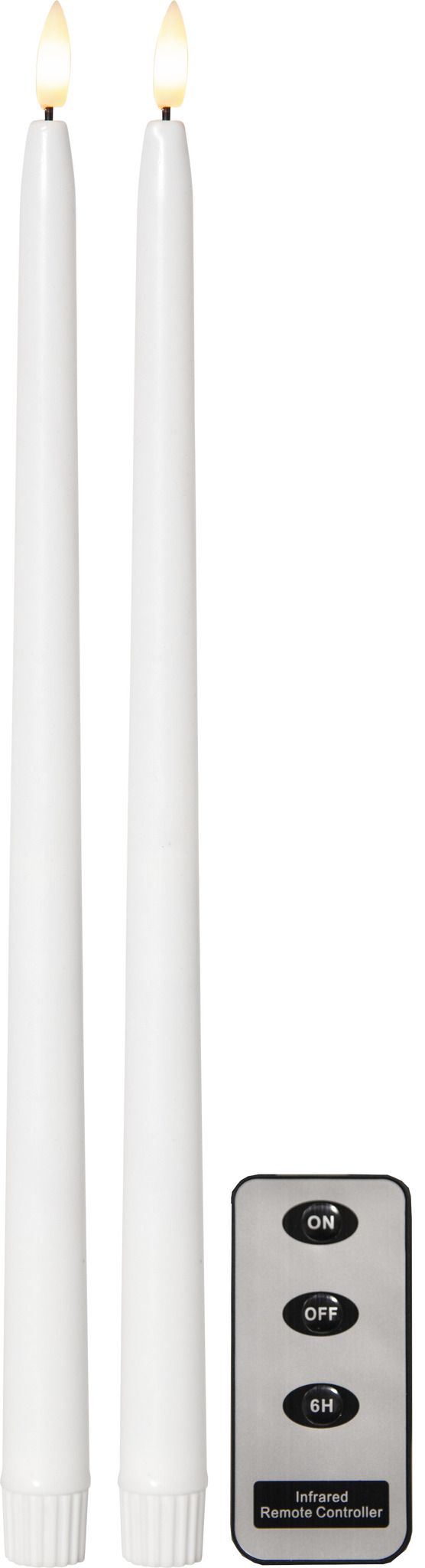 LED Dinner Kerze 2P Flamme Slim - IP20, Warmweiss, 2 LED's