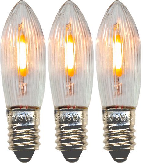 Ersatzlampen 3 Pack  Universal LED - E10, 3Lm, 2100K, 0.1-0.5WW, 14-55VAC