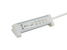 ALU DESKTOP USB-C - 4xT13, 1x USB-C / 2x USB-A max. 3.4A / PD 20W, 2.0m Zuleitung, weiss
