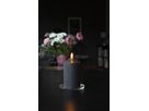 LED Pillar Kerze Flamme - Indoor, Schwarz, 15cm, Timerfunktion
