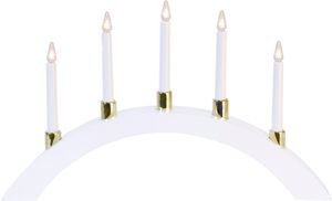 Kerzenleuchter Halla - IP20, Weiss, Warmweiss