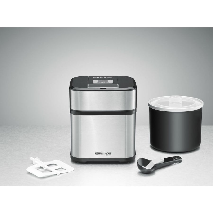 Macchina per gelato 4 in 1 IM 12 - Eismaschine, Edelstahl/schwarz, 12W