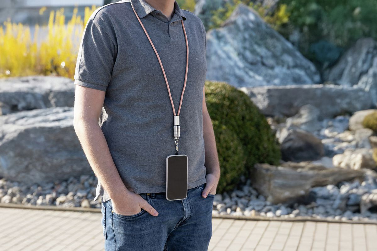 Lanyard Kabel USB Typ-C zu Lightning - 120 cm, rose