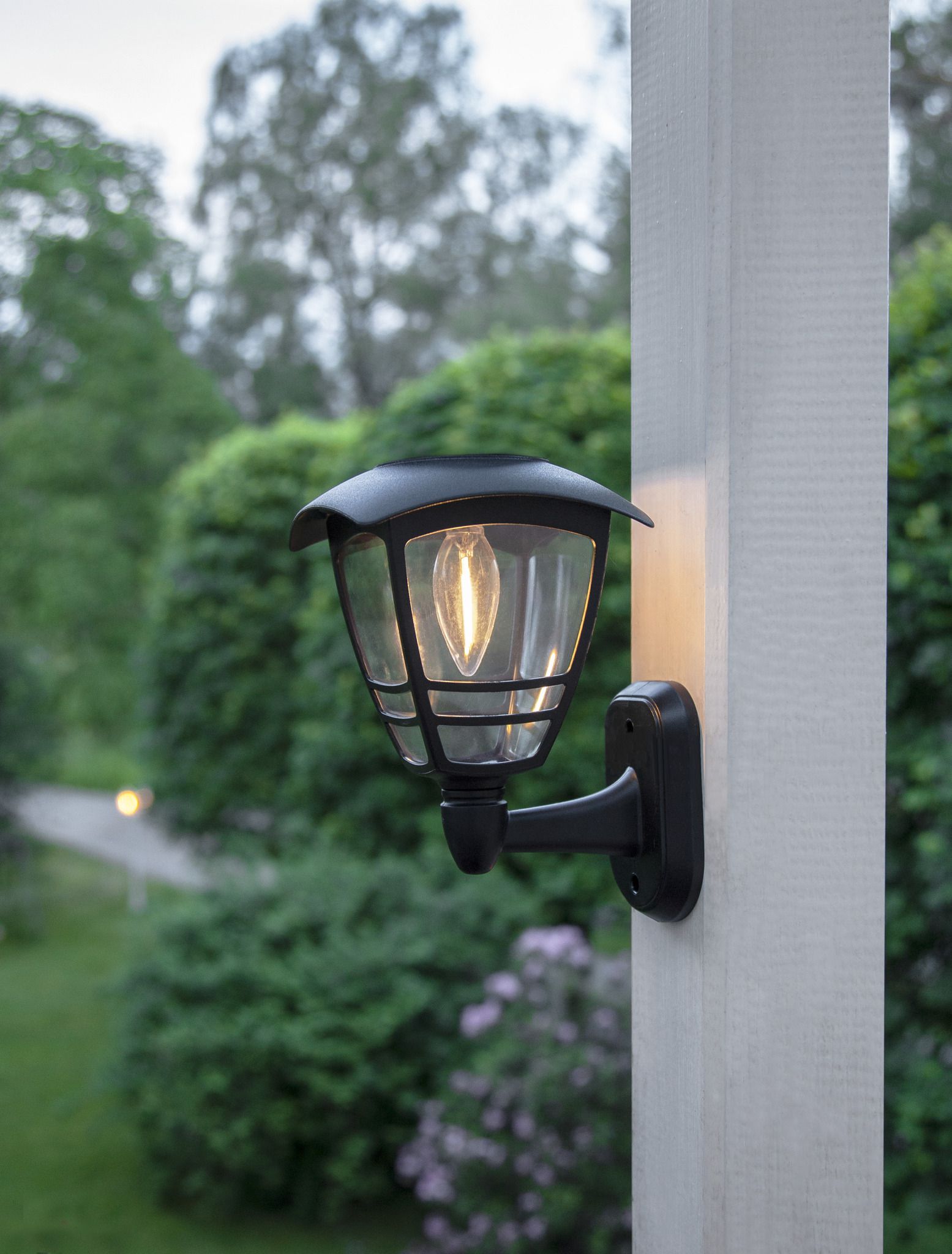 Solar Wand Laterne Felix - Schwarz, Lichtfarbe Warmweiss
