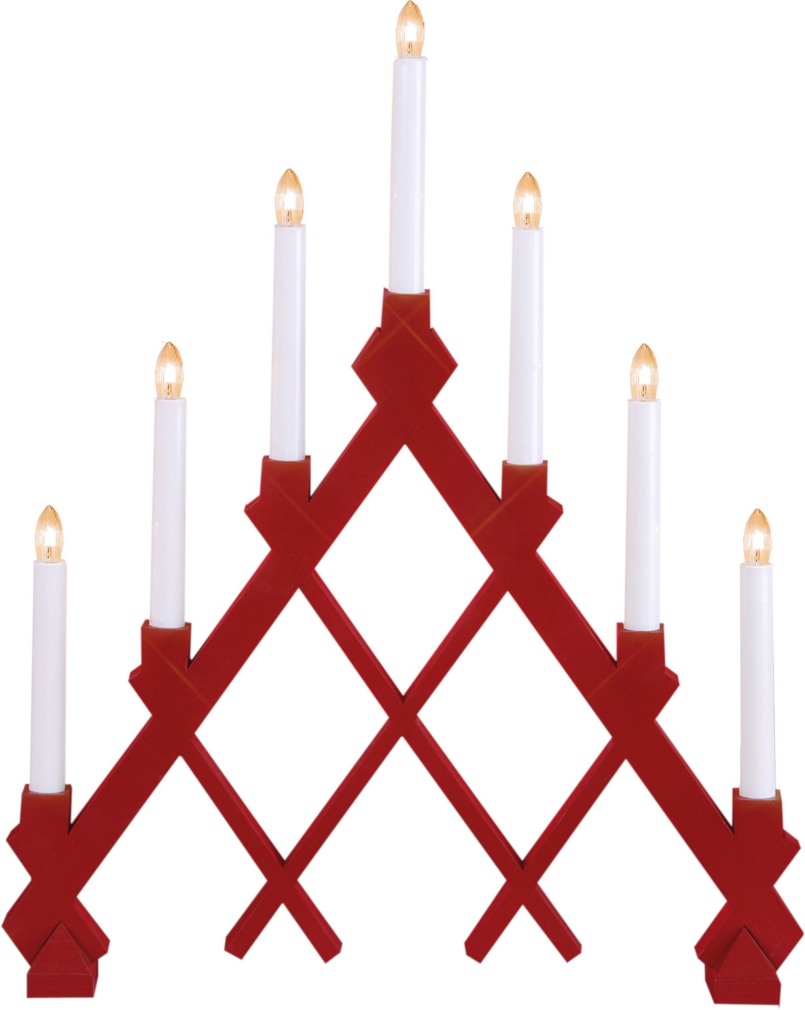 Kerzenleuchter Rut - IP20, Rot, Warmweiss