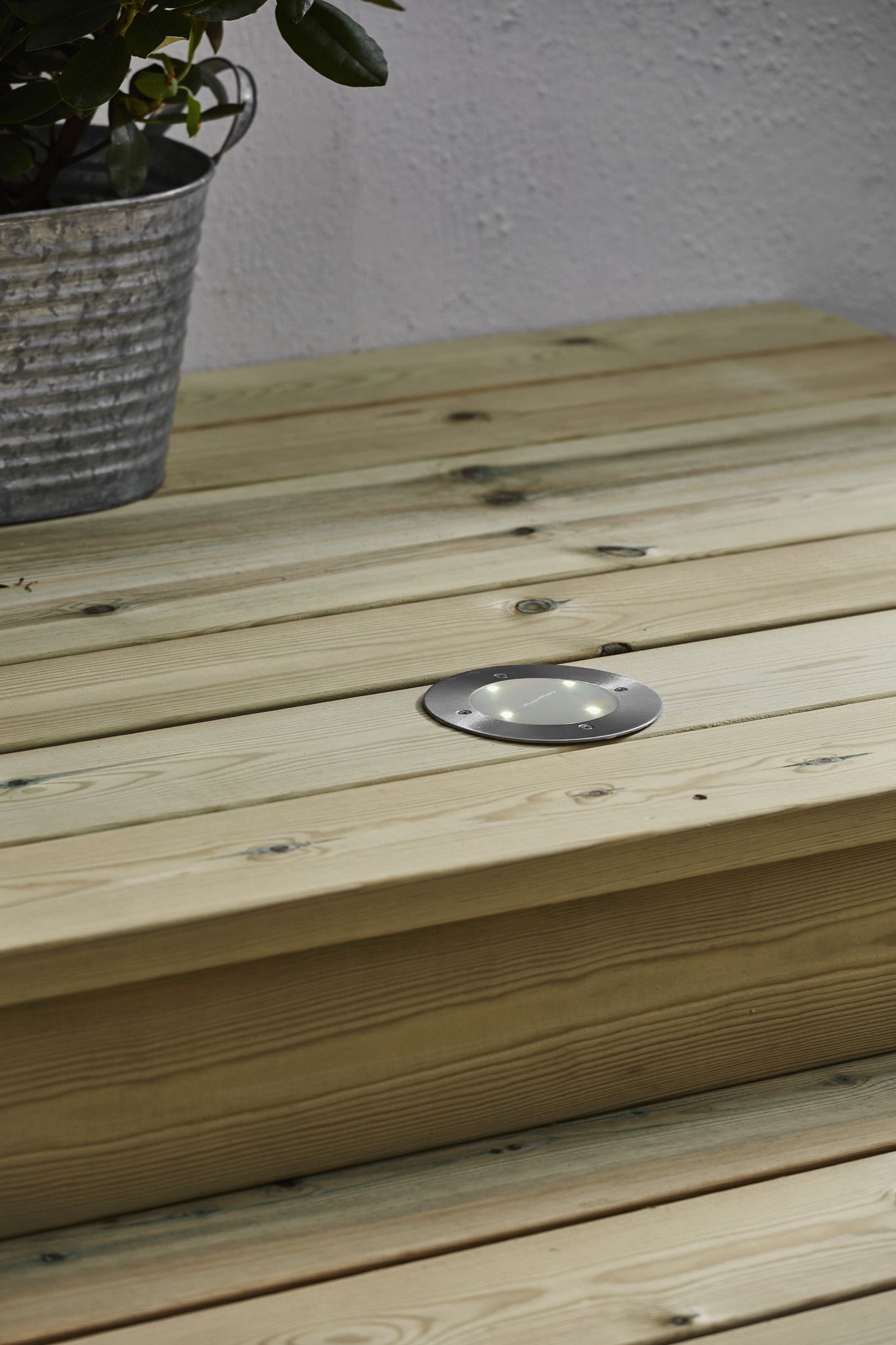 Solar Scheinwerfer Decklight - Silber, Lichtfarbe Warmweiss