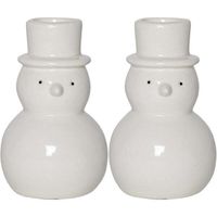 Kerzenhalter 2-p Snowy - Indoor, 10 cm Höhe