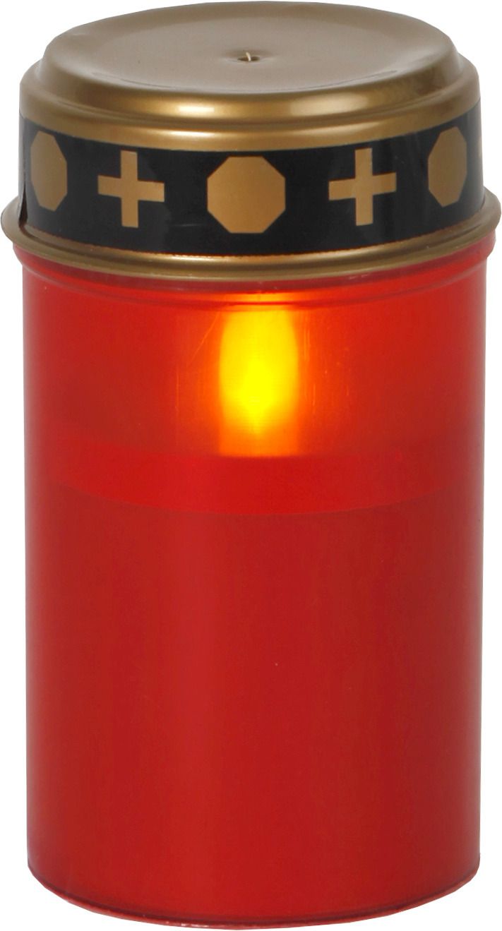 LED Grablicht Serene - Outdoor, Rot, 12cm Höhe, Timerfunktion