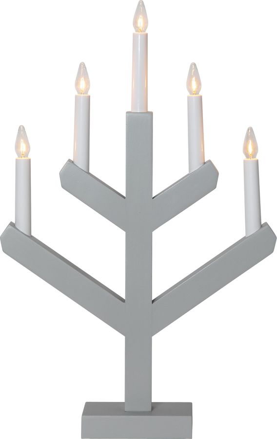 Kerzenleuchter Vinga - IP20, Grau, Warmweiss