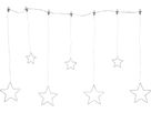 Vorhang Lichterkette Dew Drop Stars - IP20, Warmweiss, 84 LED