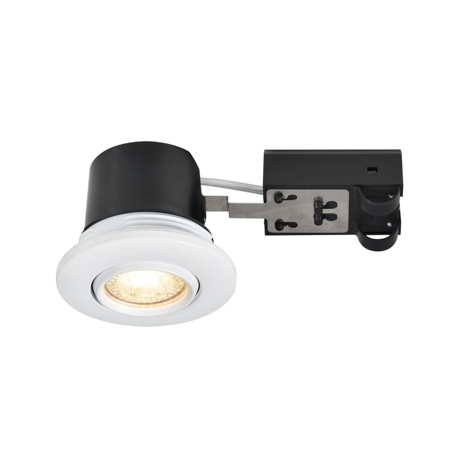 Einbaudownlight UMBERTO - GU10 (exkl.), max. 7.5W, IP44, weiss, optional (Leuchtmittel), D=79mm, B=96mm, H=66mm, BL=76mm