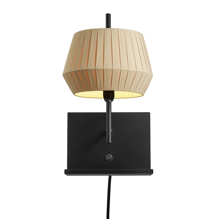 Dicte , Wandleuchte, Beige - IP20, E14