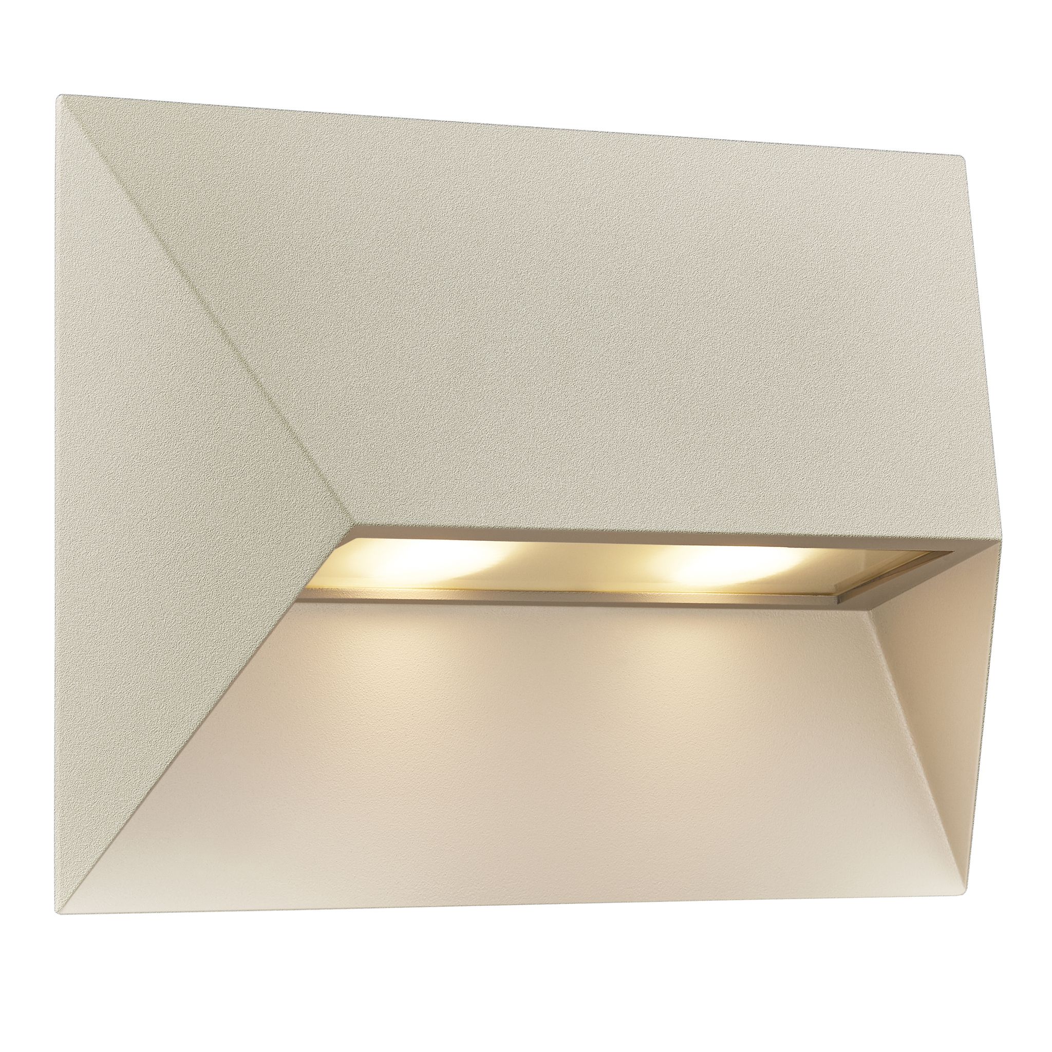 Wandleuchte PONTIO 27 - 2xGU10 (exkl.), max.2x25W, IP54, sand, dimmbar (optional Leuchtmittel), L=150mm,B=150mm, H=190mm