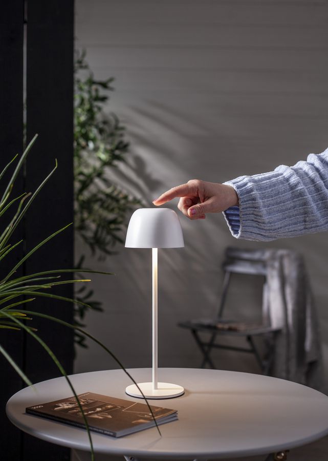 Tischlampe Ronda - IP54, Warmweiss, Weiss