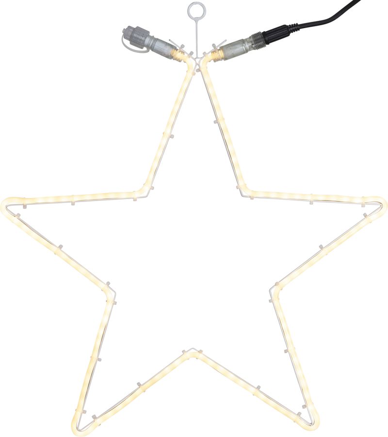 System 24 Extra, Lichtschlauch Stern NEON, 55x60cm - Transparent, Warmweiss