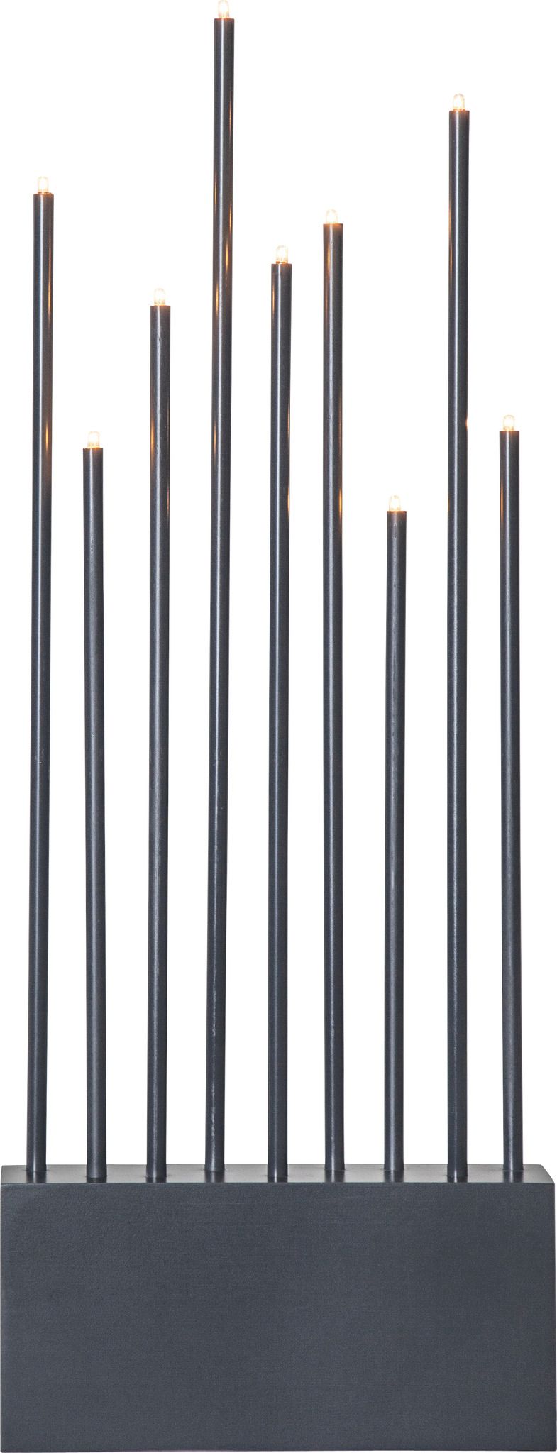 Kerzenständer BUZZ, grau, 9 LED's Indoor - IP20, grau, 9 LED's Indoor