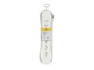 Steckdosenleiste PRINCIPIO 3xH/3xV - 6x T13 (3x horizontal / 3x vertikal), 2.0m Kabellänge, Schalter, weiss
