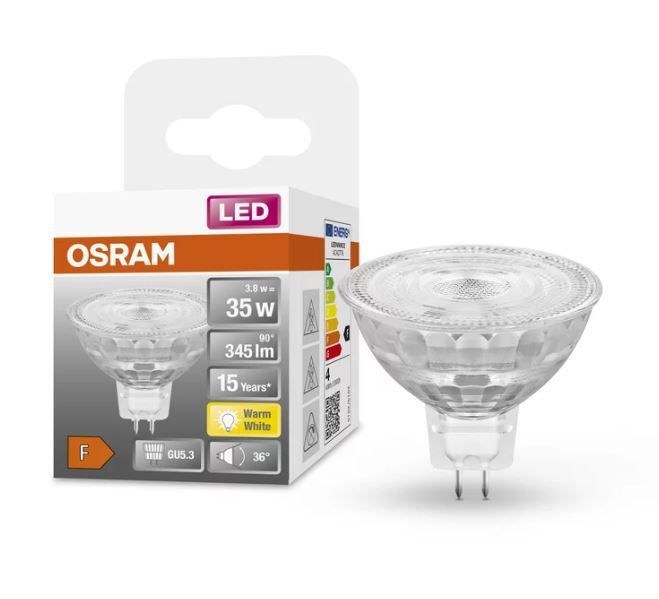 LED STAR MR16 35 36° 4,6W/827 12V GU5.3 350LM BOX - GU5.3, 345lm, 2700K, 3.8W, 12V