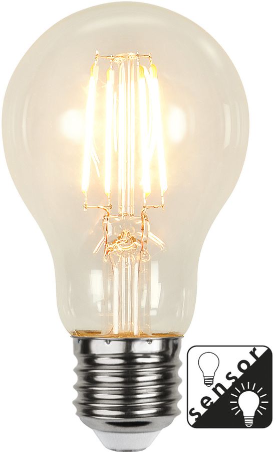 LED Leuchtmittel E27 A60 Sensor clear - E27, 350lm, 2100K, 4.2W, 230V