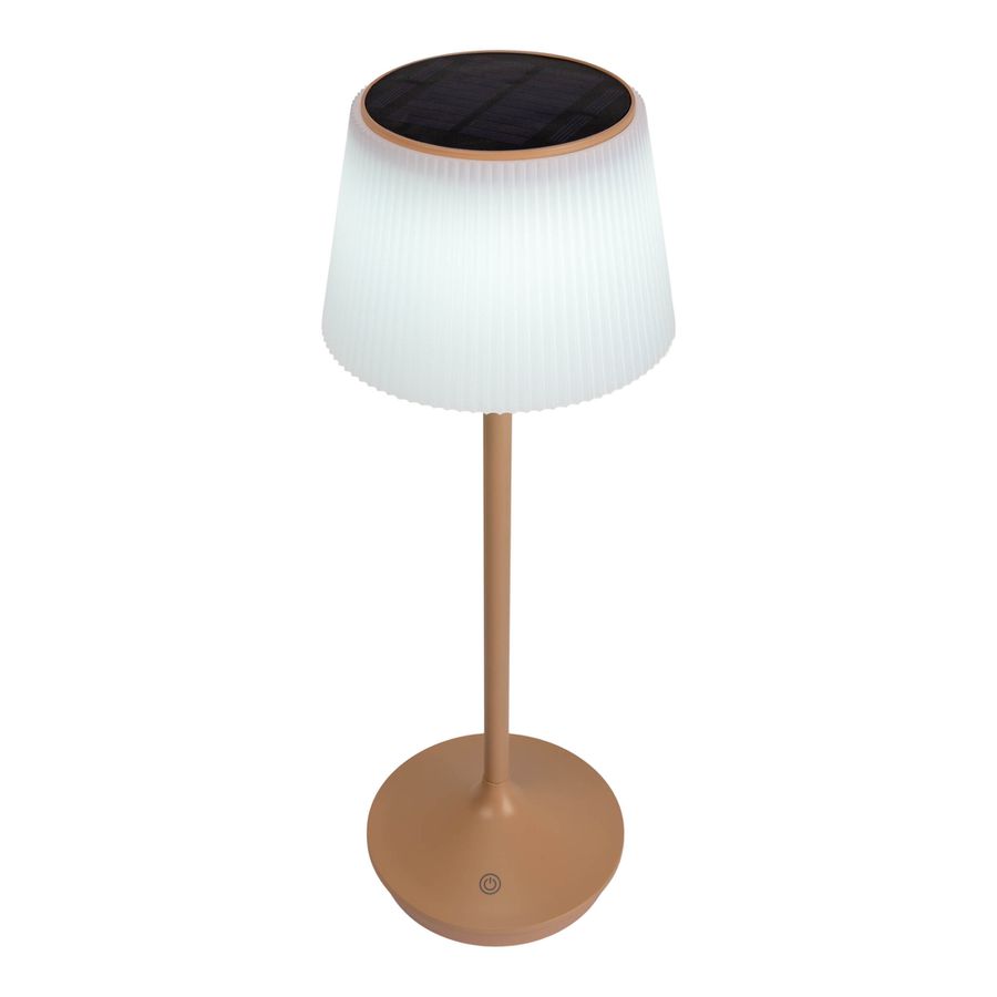 Solar- Akkutischleuchte EMMI almond inkl. CCT  Touch H: 38 cm - LED-Modul, 3W, IP44